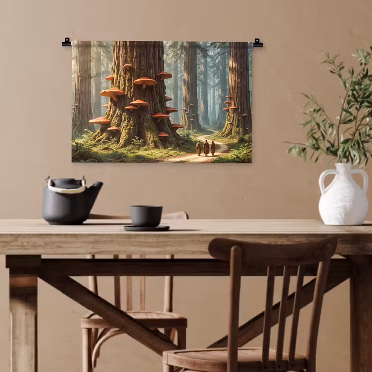 Wandteppich - Wald – Bäume – Natur - Bos - Bomen - Natuur Wandkleed katoen klein