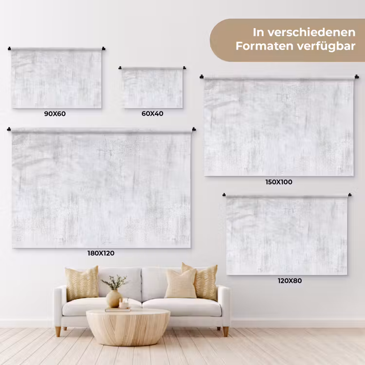 Muur - Geverfd - Wit - Onafgewerkt Wandkleed katoen klein 269 -tsfeer8_DE