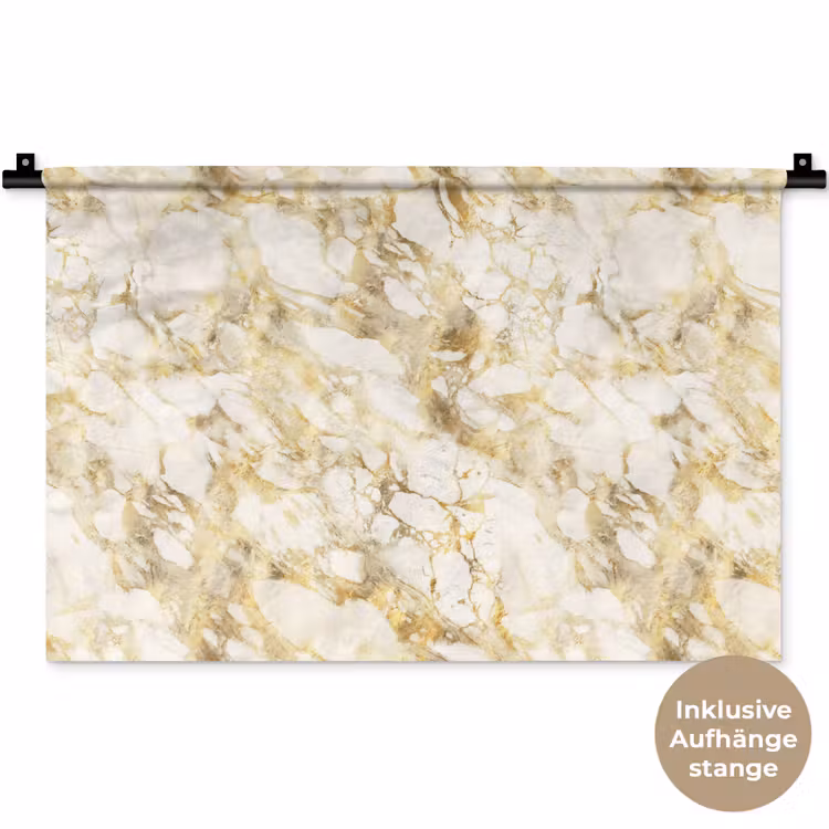 Warm - Gouden - Marmer - Patroon Wandkleed katoen klein 269 -t3d_DE