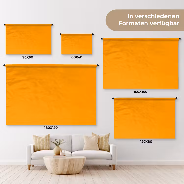 Warm - Ochre - Oranje Wandkleed katoen klein 269 -tsfeer8_DE