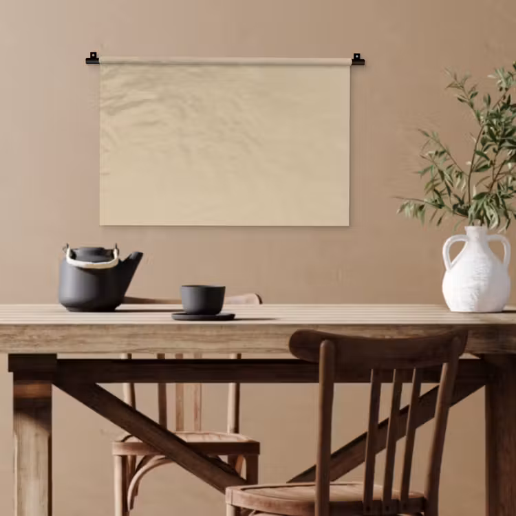 Warm - Sand - Nude Wandkleed katoen klein 269 -sfeer6