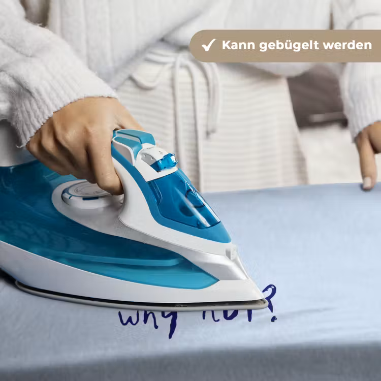 Why not - Blauw - Donker blauw - Quote Wandkleed katoen klein -tsfeer9_DE