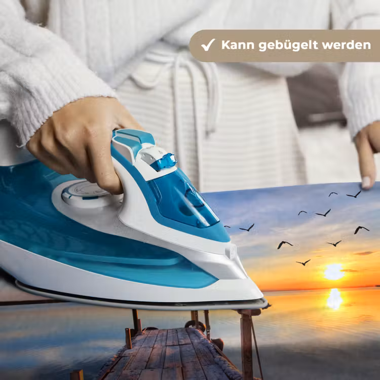 Water - Steiger - Vogels - Zonsondergang - Horizon Wandkleed katoen klein -tsfeer9_DE