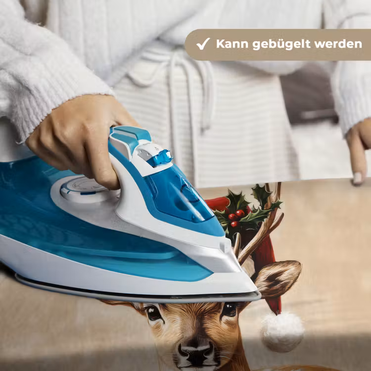 Kerst - Hert - Gewei - Rood Wandkleed katoen klein -tsfeer9_DE