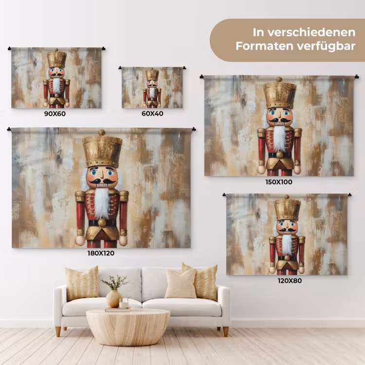 Kerst - Poppetje - Abstract Wandkleed katoen klein -tsfeer8_DE