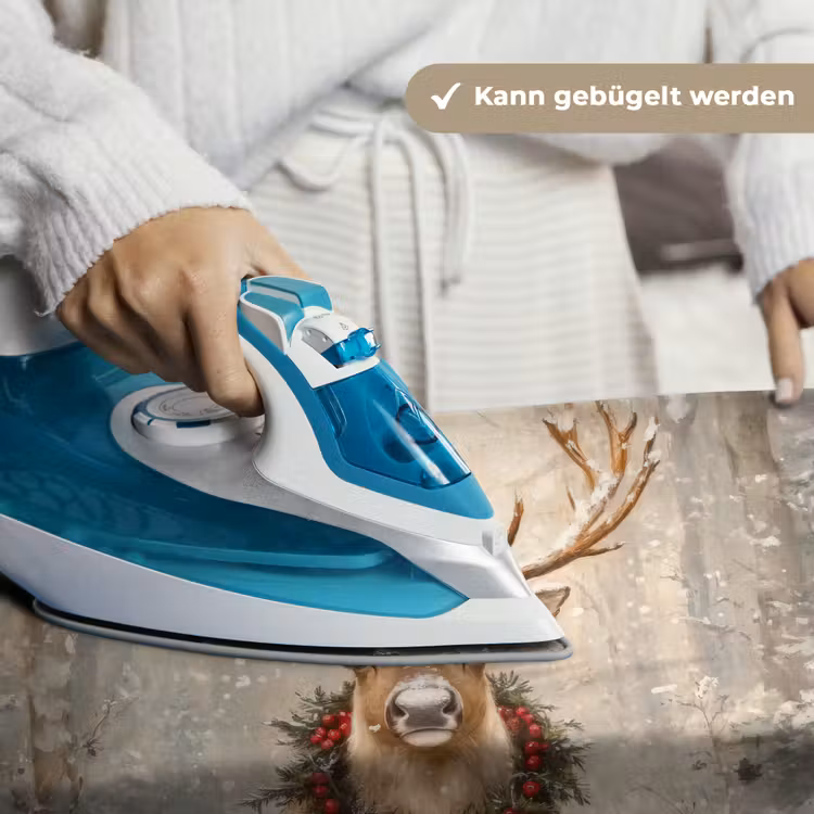 Kerst - Rendier - Winter - Krans Wandkleed katoen klein -tsfeer9_DE