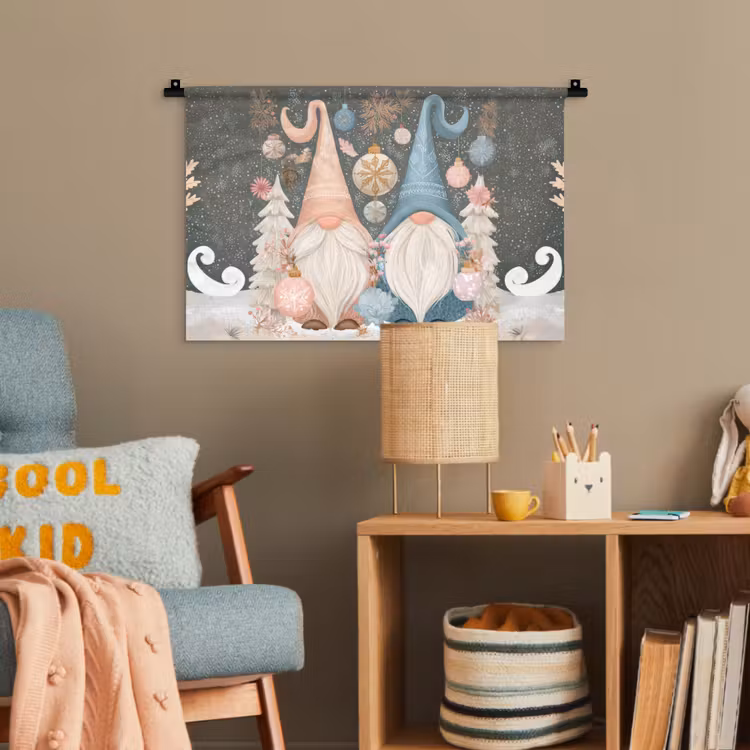 Kerst - Gnomen - Pastel Wandkleed katoen klein -wsfeer4_kind