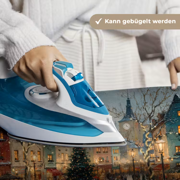 Kerstsfeer - Stadsplein - Kleurrijk Wandkleed katoen klein -tsfeer9_DE
