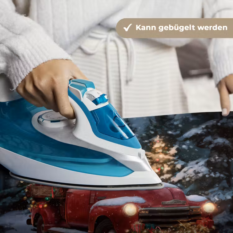 Kersttruck - Sneeuwbos - Rood Wandkleed katoen klein -tsfeer9_DE