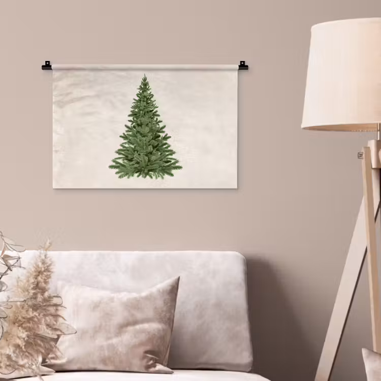 Kerstboom - Groen - Kerstmis - Feestdagen Wandkleed katoen klein -sfeer4