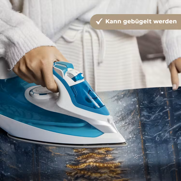 Kerstlicht - Woud - Hert - Donker Wandkleed katoen klein -tsfeer9_DE