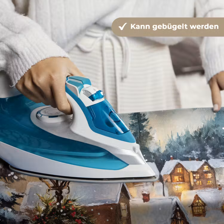 Kerstdorp - Huizen - Sneeuw - Kerst Wandkleed katoen klein -tsfeer9_DE
