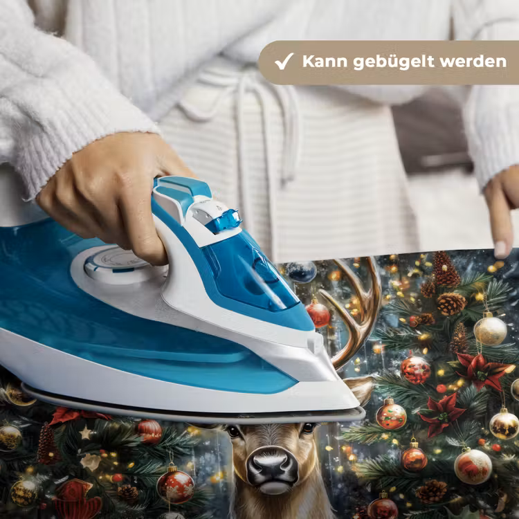 Kerstfeest - Dennenbos - Rood Wandkleed katoen klein -tsfeer9_DE