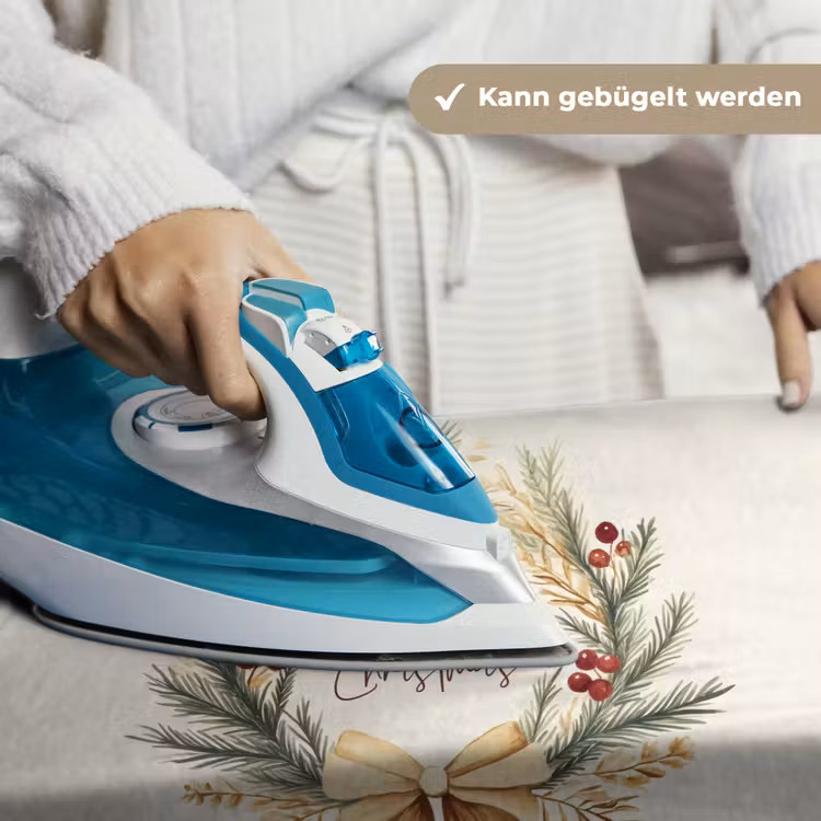 Kerstkrans - Kerst - Goud - Beige Wandkleed katoen klein -tsfeer9_DE