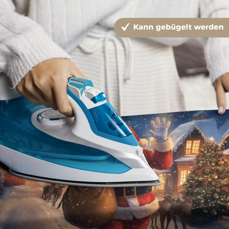 Kerstman - Dorp - Hert - Donker Wandkleed katoen klein -tsfeer9_DE