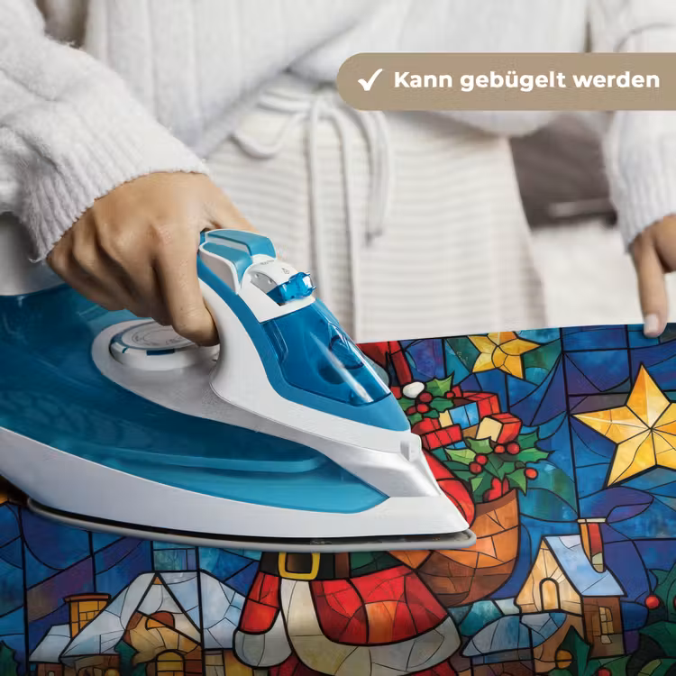 Kerstman - Glas - Kleurrijk Wandkleed katoen klein -tsfeer9_DE
