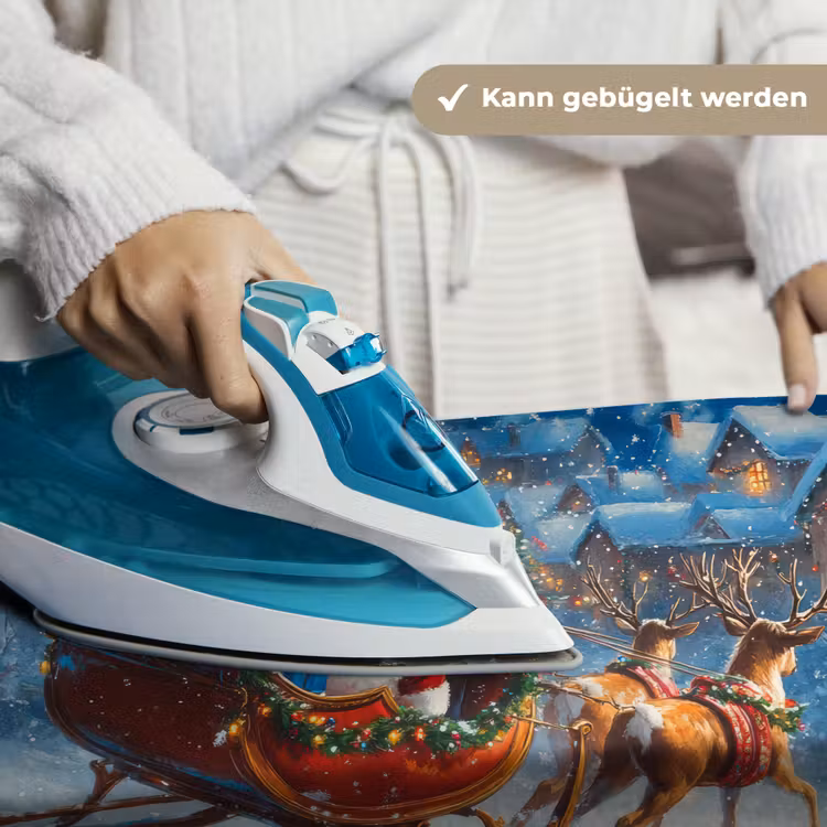 Kerstman - Rendier - Kerst - Sneeuw Wandkleed katoen klein -tsfeer9_DE