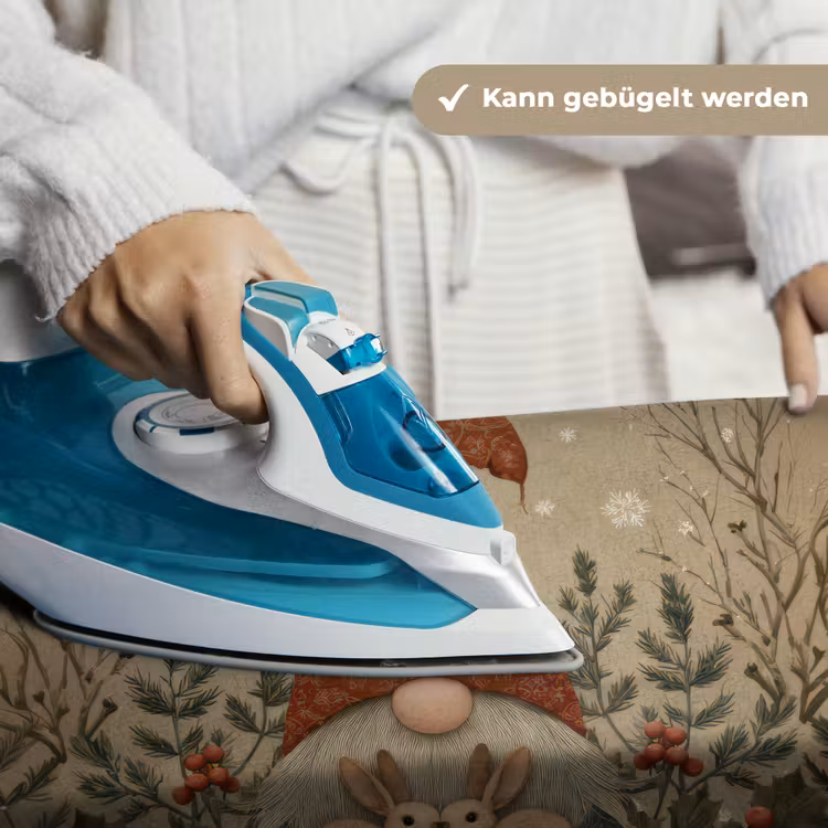 Kerstgnome - Konijntjes - Kleurrijk Wandkleed katoen klein -tsfeer9_DE