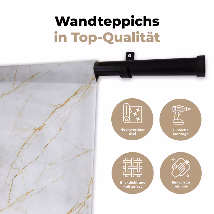 Wit - Marmer - Goud - Luxueus Wandkleed katoen klein 269 -tsfeer2_DE