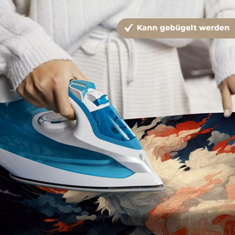 Witte vos - wolken - maan Wandkleed katoen klein -tsfeer9_DE