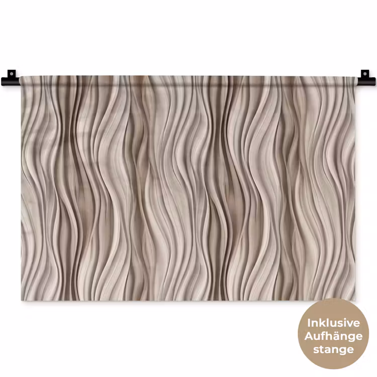 Golven - 3D - Crème Wandkleed katoen klein 269 -t3d_DE