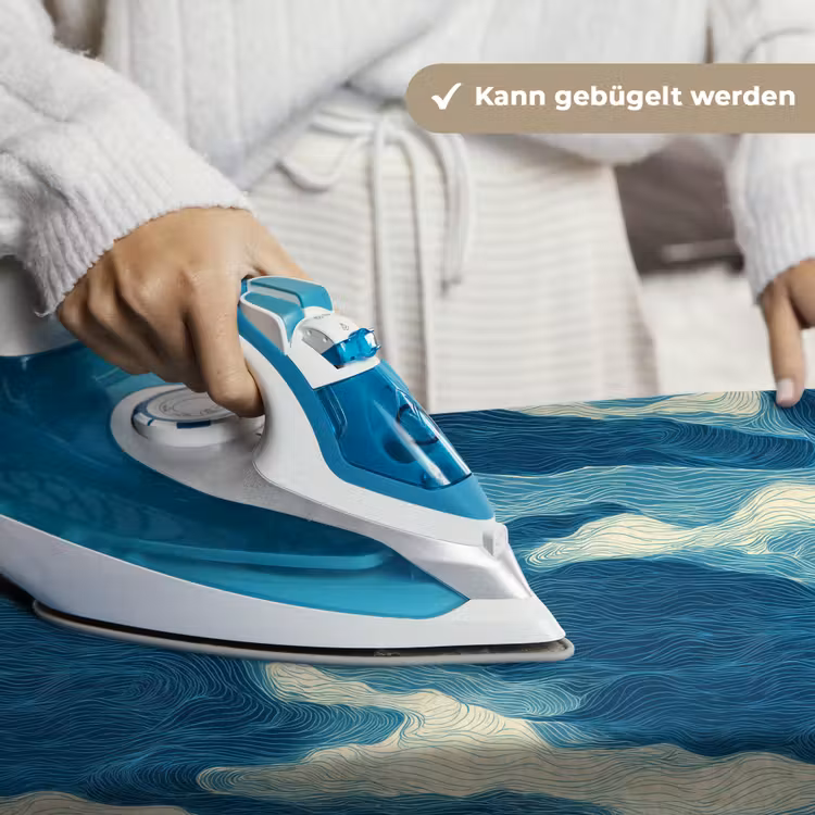 Golven - Abstract - Patroon - Blauw - Wit Wandkleed katoen klein 269 -tsfeer9_DE