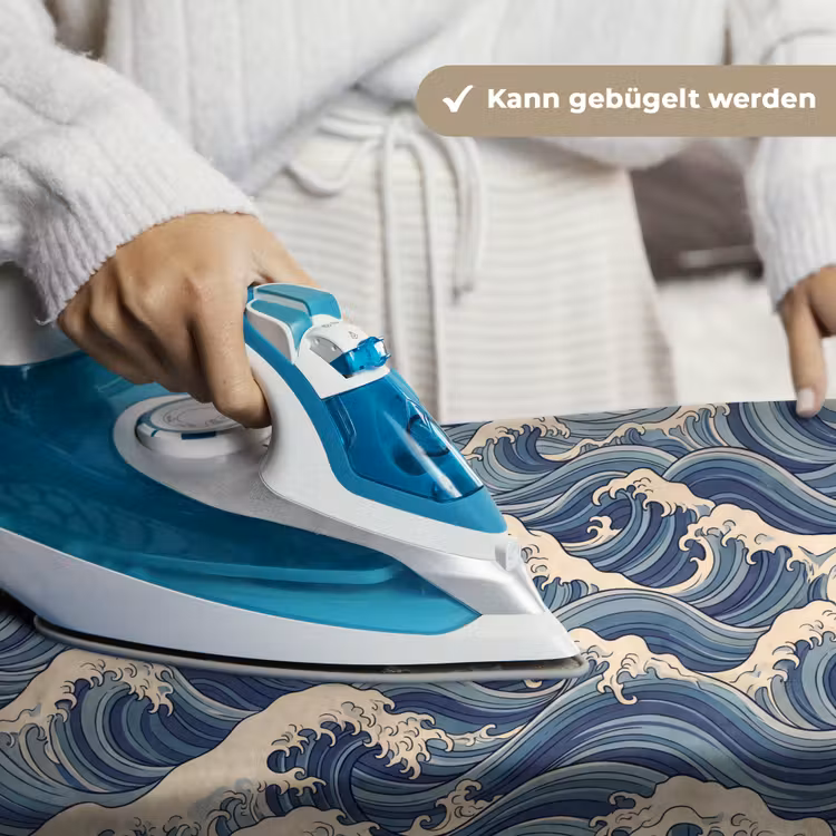 Golven - Zee - Natuur - Abstract - Blauw Wandkleed katoen klein -tsfeer9_DE