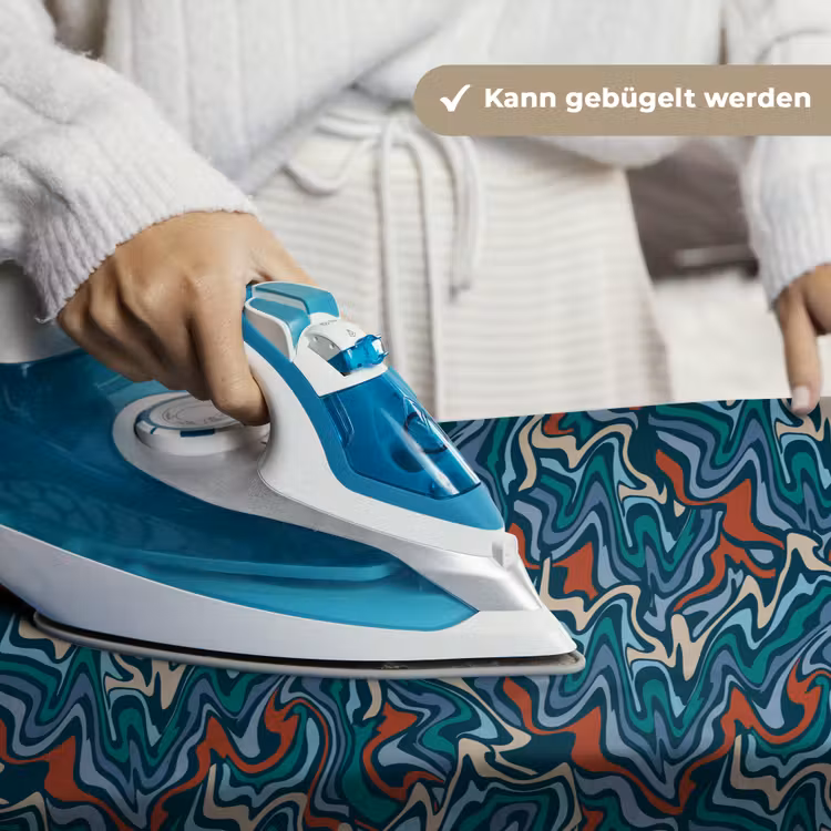 Golven - Retro - Blauw - Patroon Wandkleed katoen klein 269 -tsfeer9_DE