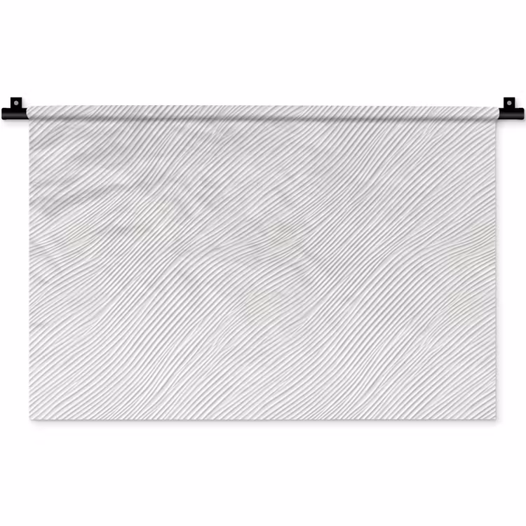 Golven - Ribbels - Wit Wandkleed katoen klein 269 -zz3d