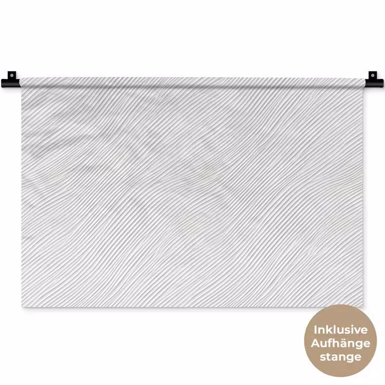 Golven - Ribbels - Wit Wandkleed katoen klein 269 -t3d_DE
