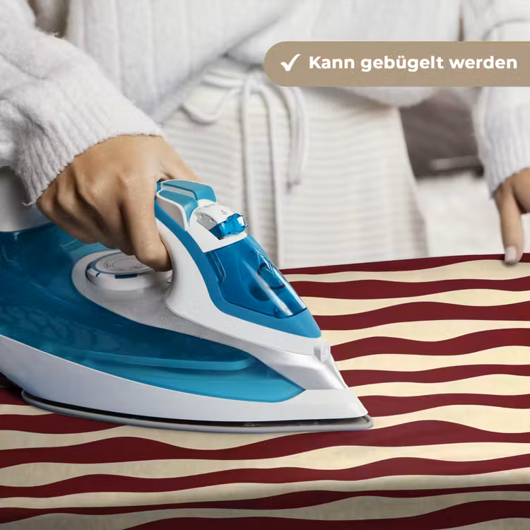 Golven - Rood - Patroon - Crème Wandkleed katoen klein 269 -tsfeer9_DE