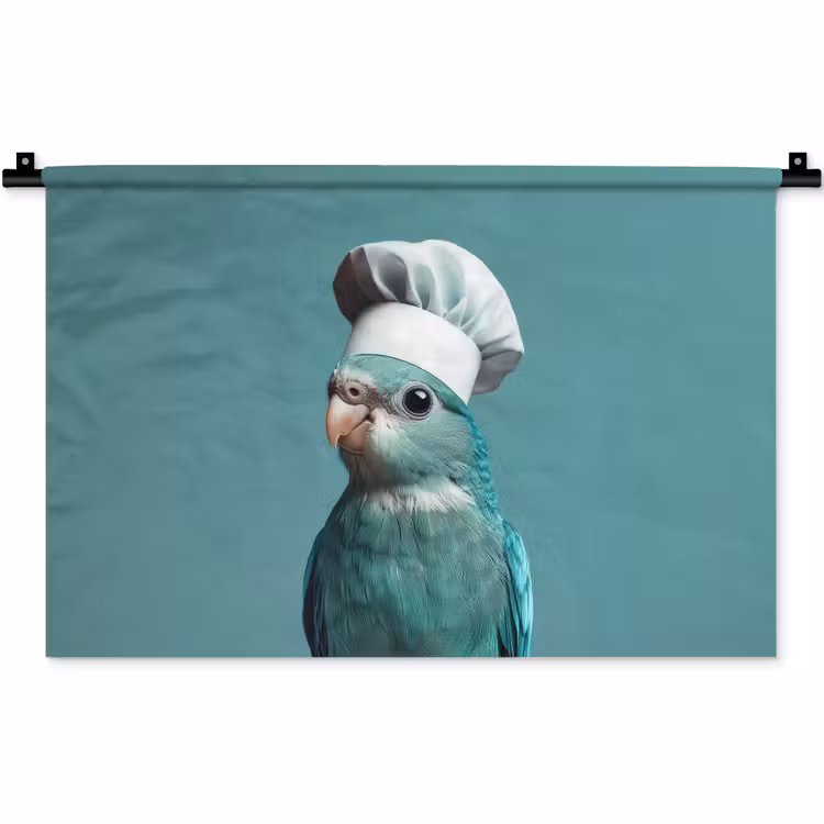 Parkiet - Vogel - Koksmuts - Cute Wandkleed katoen klein -zz3d