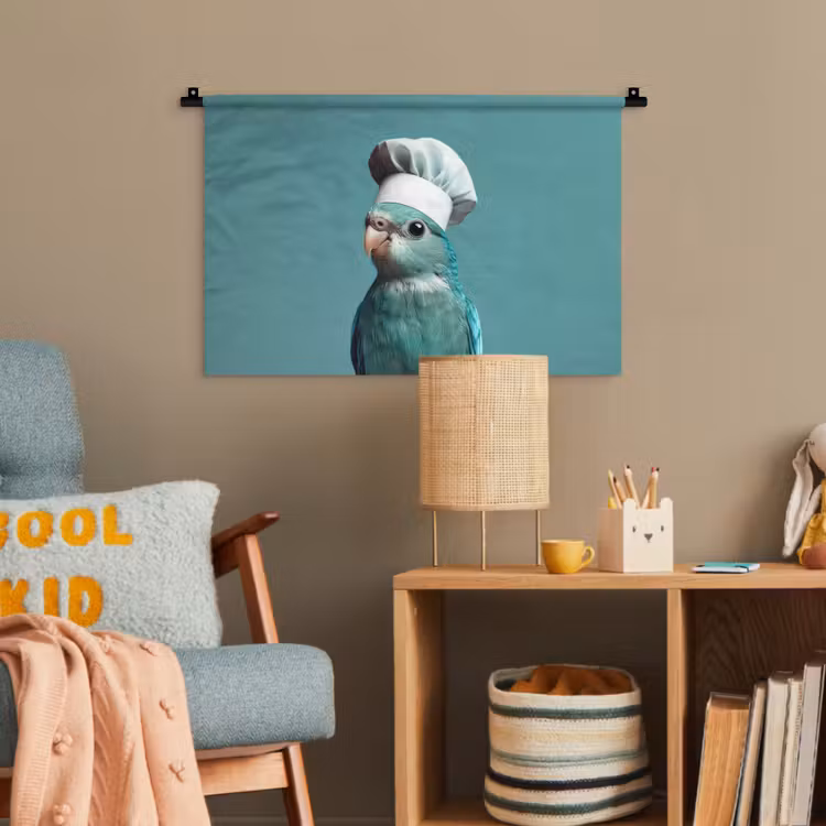 Parkiet - Vogel - Koksmuts - Cute Wandkleed katoen klein -wsfeer4_kind