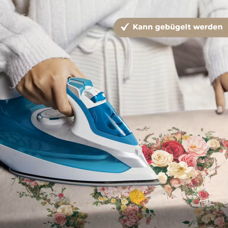 Wereldkaart - Bloemen - Roze Wandkleed katoen klein -tsfeer9_DE