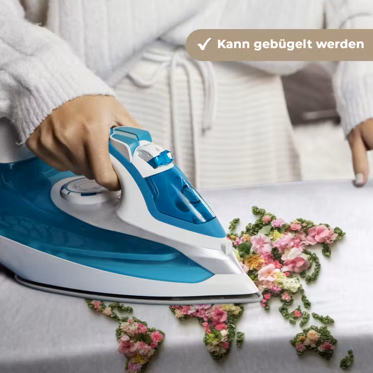 Wereldkaart - Kleurrijk - Bloemen - Lente Wandkleed katoen klein -tsfeer9_DE