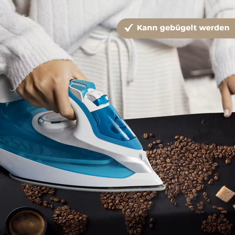 Wereldkaart - Espresso - Zwart Wandkleed katoen klein -tsfeer9_DE