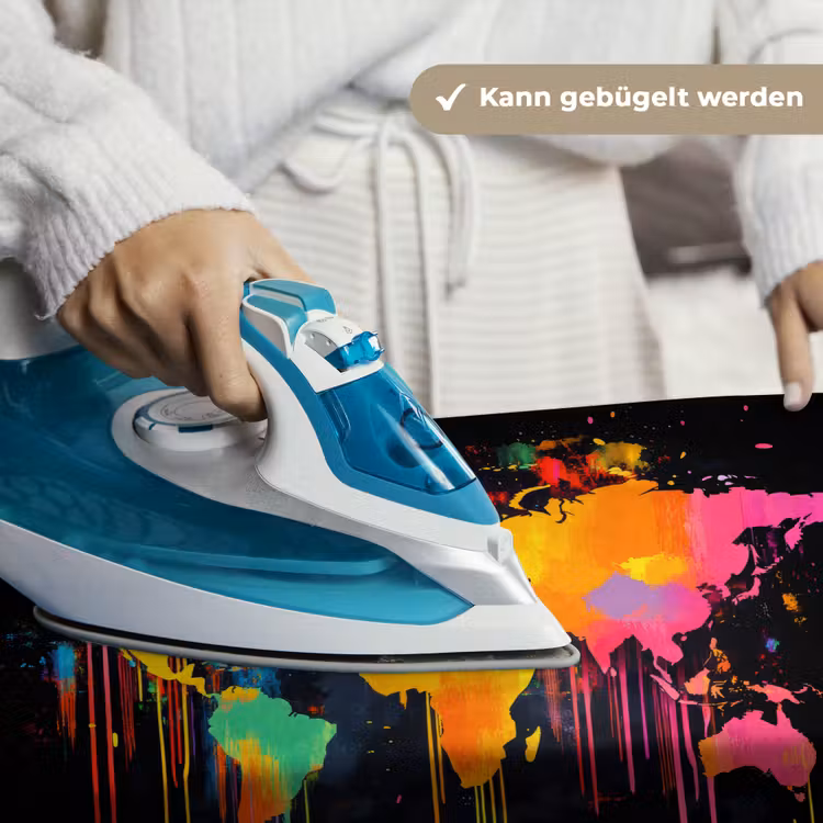 Wereldkaart - Verf - Kleurrijk - Graffiti - Wereld Wandkleed katoen klein -tsfeer9_DE