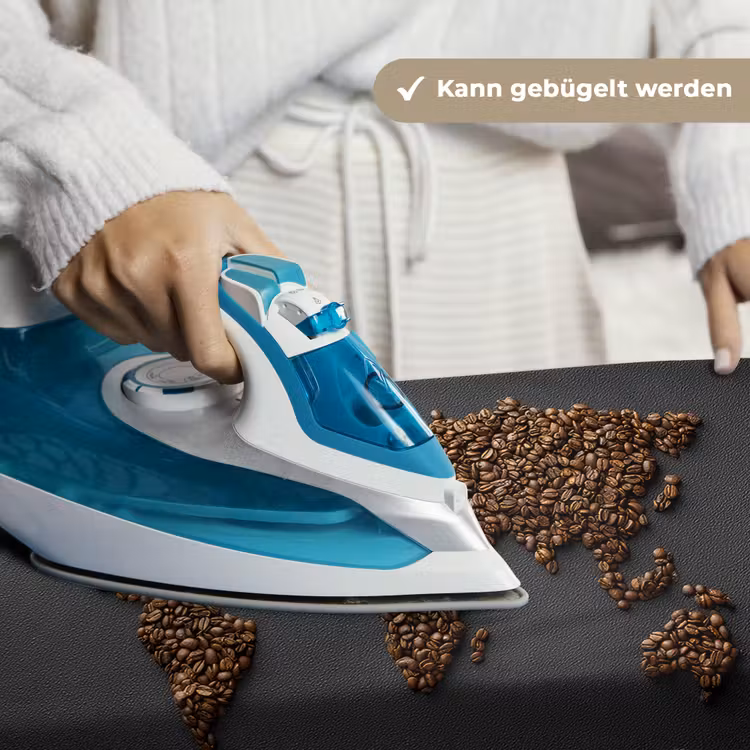 Wereldkaart - Koffie - Grijs Wandkleed katoen klein -tsfeer9_DE