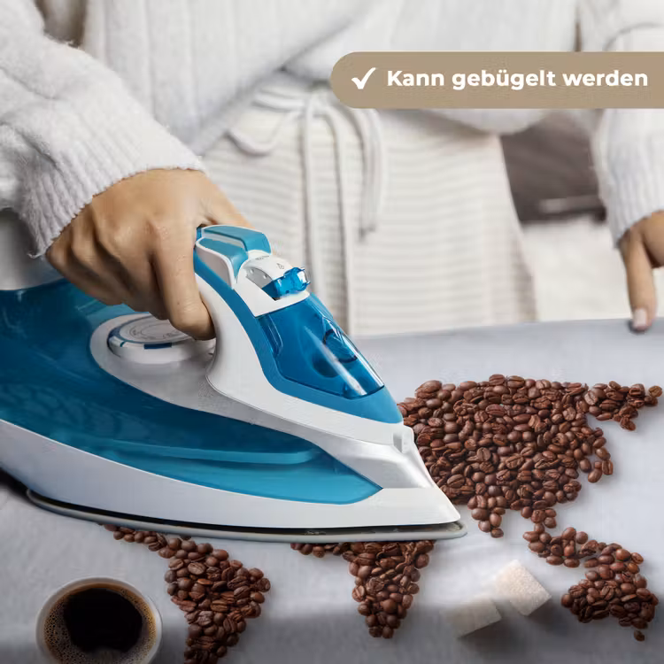 Wereldkaart - Koffiebonen - Suikerklontjes Wandkleed katoen klein -tsfeer9_DE
