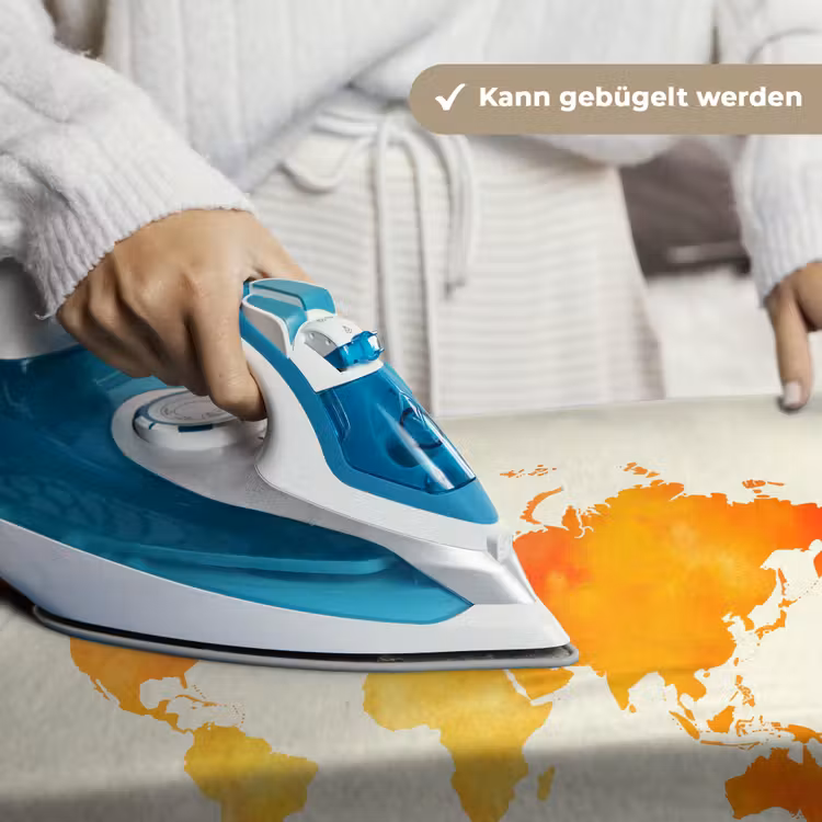 Wereldkaart - Oranje - Kleurrijk Wandkleed katoen klein -tsfeer9_DE