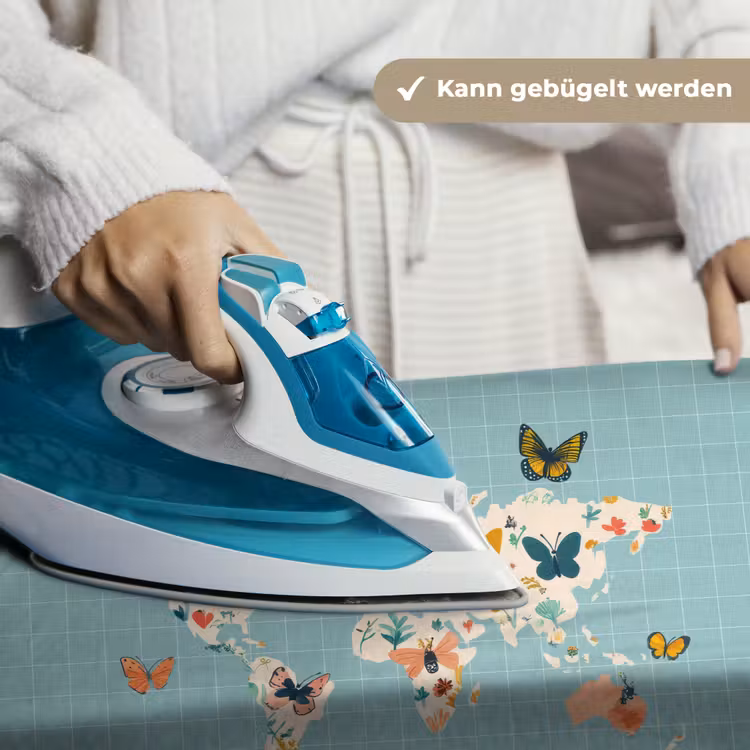 Wereldkaart - Vlinders - Dromerig Wandkleed katoen klein -tsfeer9_DE