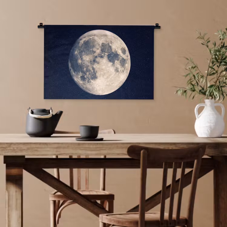 Ruimte - Maan - Kosmos Wandkleed katoen klein -sfeer6