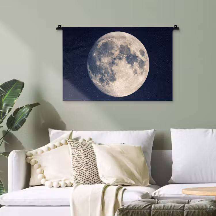 Ruimte - Maan - Kosmos Wandkleed katoen klein -sfeer7