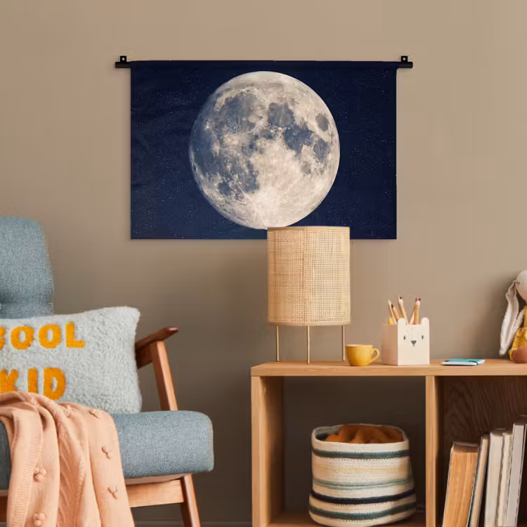 Ruimte - Maan - Kosmos Wandkleed katoen klein -wsfeer4_kind