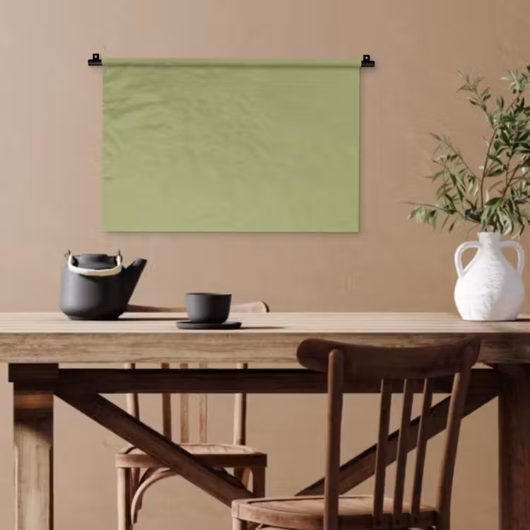 Whispering - Sage - Groen Wandkleed katoen klein 269 -sfeer6