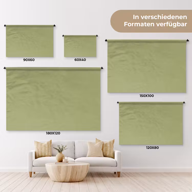 Whispering - Sage - Groen Wandkleed katoen klein 269 -tsfeer8_DE