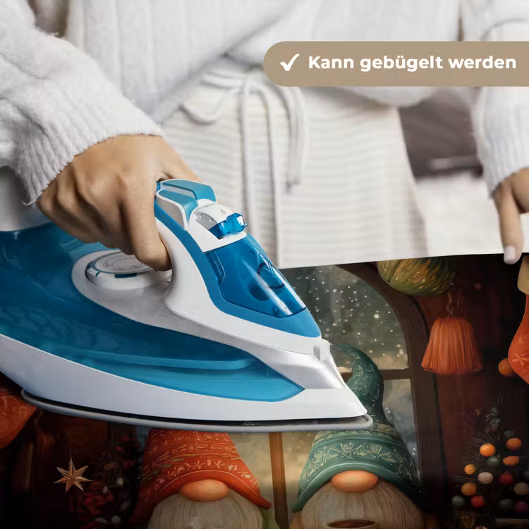 Gnooms - Kerst - Raam - Kleurrijk Wandkleed katoen klein -tsfeer9_DE