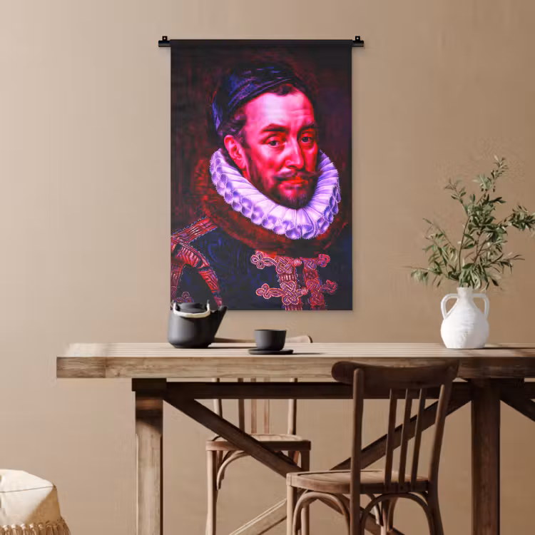 Willem van Oranje - Adriaen Thomasz - Oude meesters Wandkleed katoen klein -sfeer6