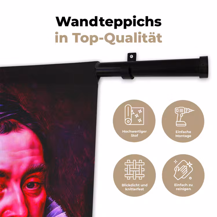 Willem van Oranje - Adriaen Thomasz - Oude meesters Wandkleed katoen klein -tsfeer2_DE