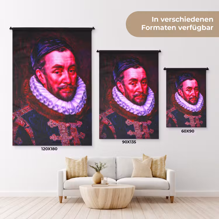 Willem van Oranje - Adriaen Thomasz - Oude meesters Wandkleed katoen klein -tsfeer8_DE